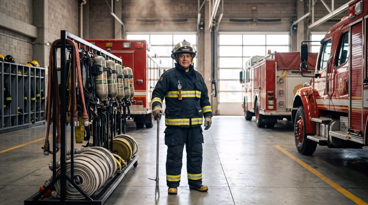 Patronaje atlético 3D custom-fit del Globe ATHLETIX en operación USAR — bombero mexicano búsqueda y rescate